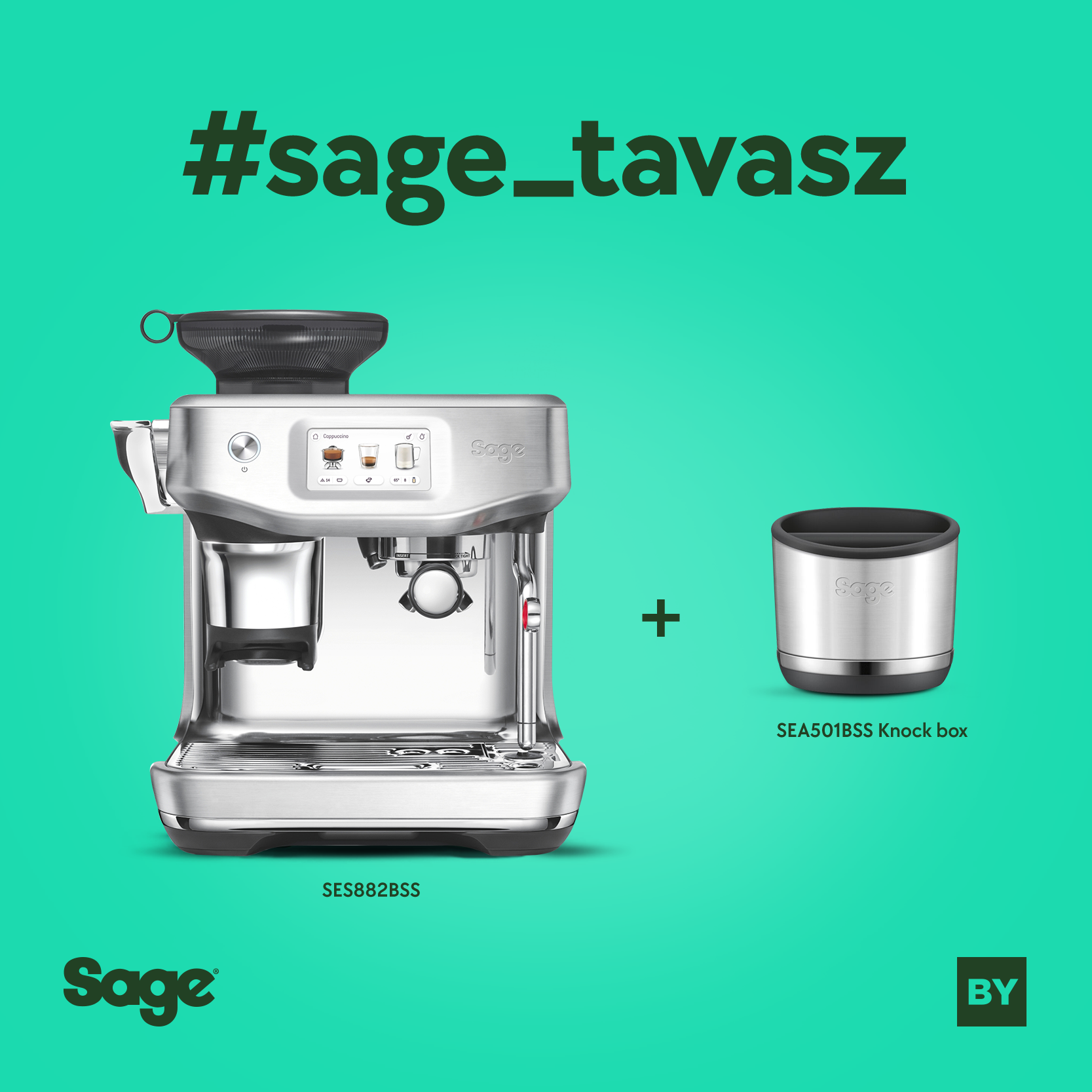 Sage SES882BSS - THE BARISTA TOUCH Impress - Cold Extraction + Sage SEA501SS